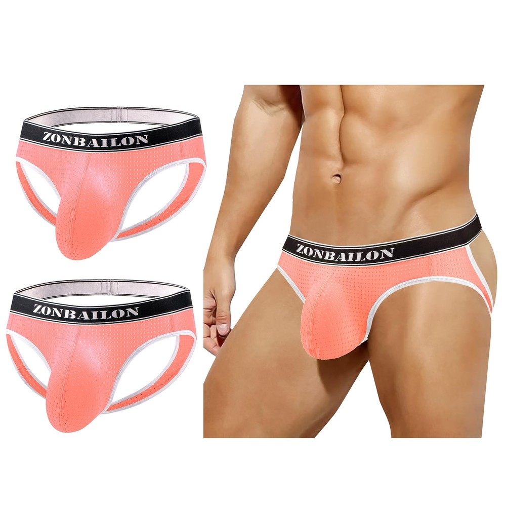 Mens Sexy Jockstrap Comfort Fit Bulge Pouch Enhancing Ice Silk Soft Thongs