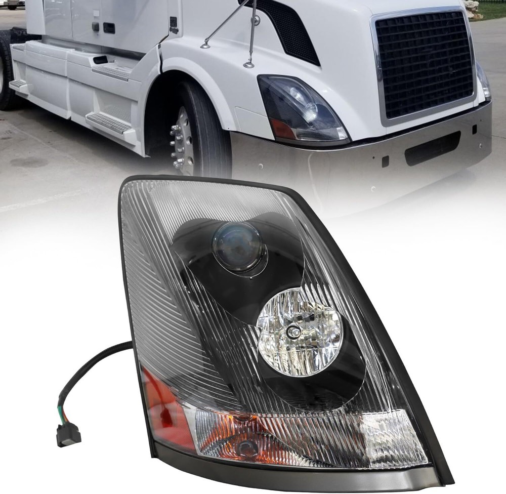 Headlight Assembly Compatible with 2004-2018 Volvo VNL VNM 2004-2015 Volvo VN