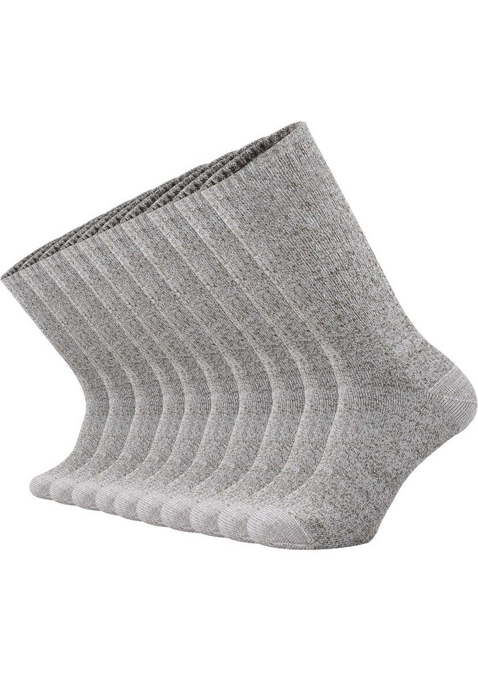 10 Pack Soft Cotton Cushioned Crew Socks for Men & Women Size 10-13