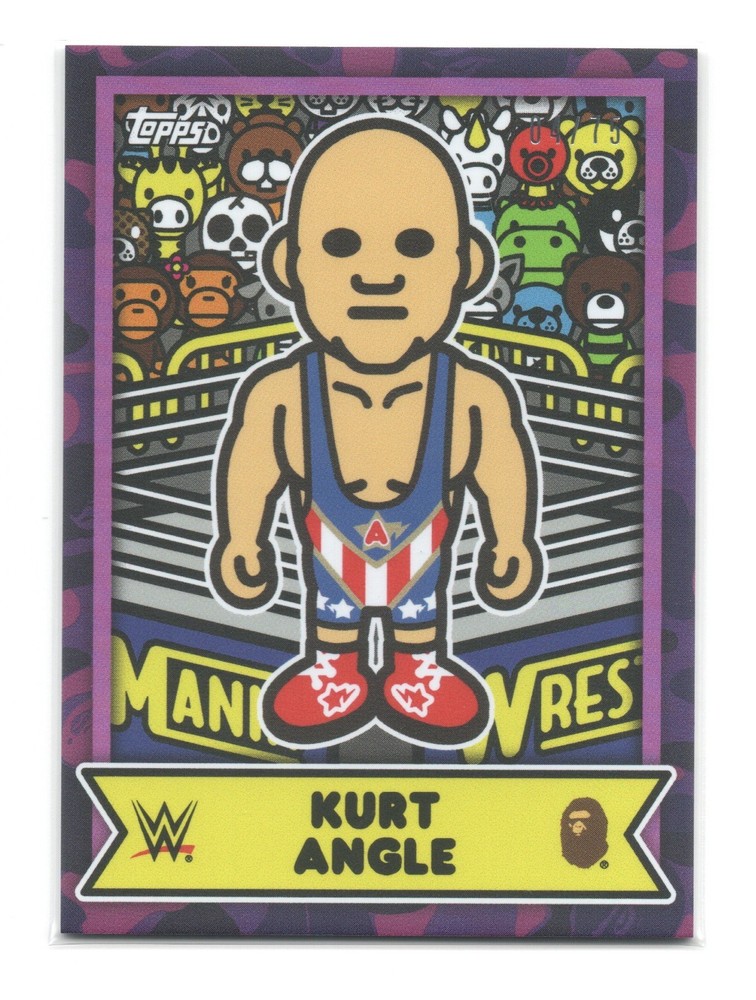 Topps x Bape x WWE Kurt Angle /75 Baby Milo Purple Camo Variation SSP