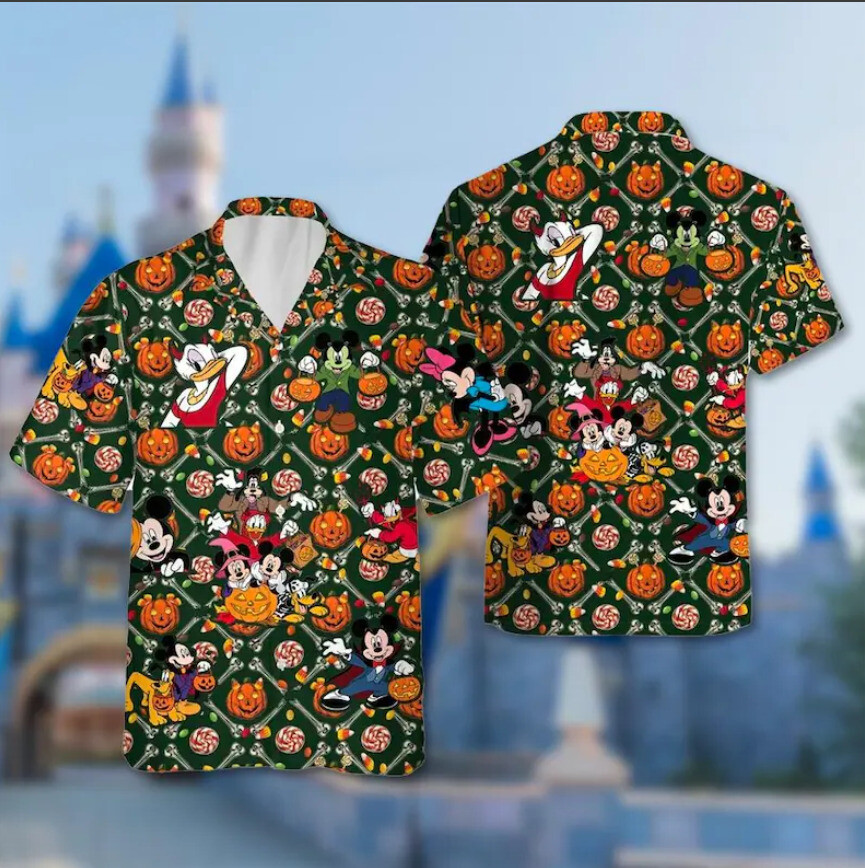 Mickey and Friends Halloween 3D HAWAII SHIRT Halloween Gift Us Size Best Price