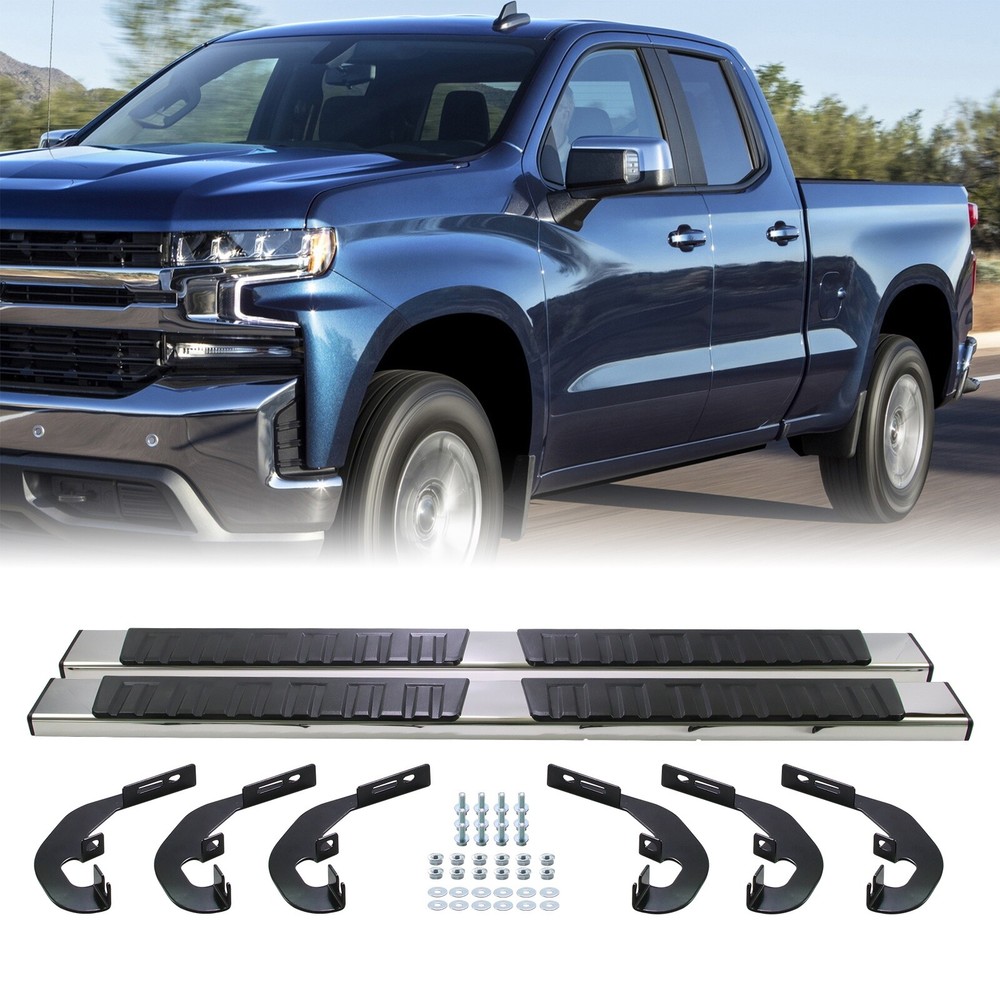 Step Bar Running Board for 2019-23 Silverado/Sierra 1500 2500HD 3500HD Crew Cab