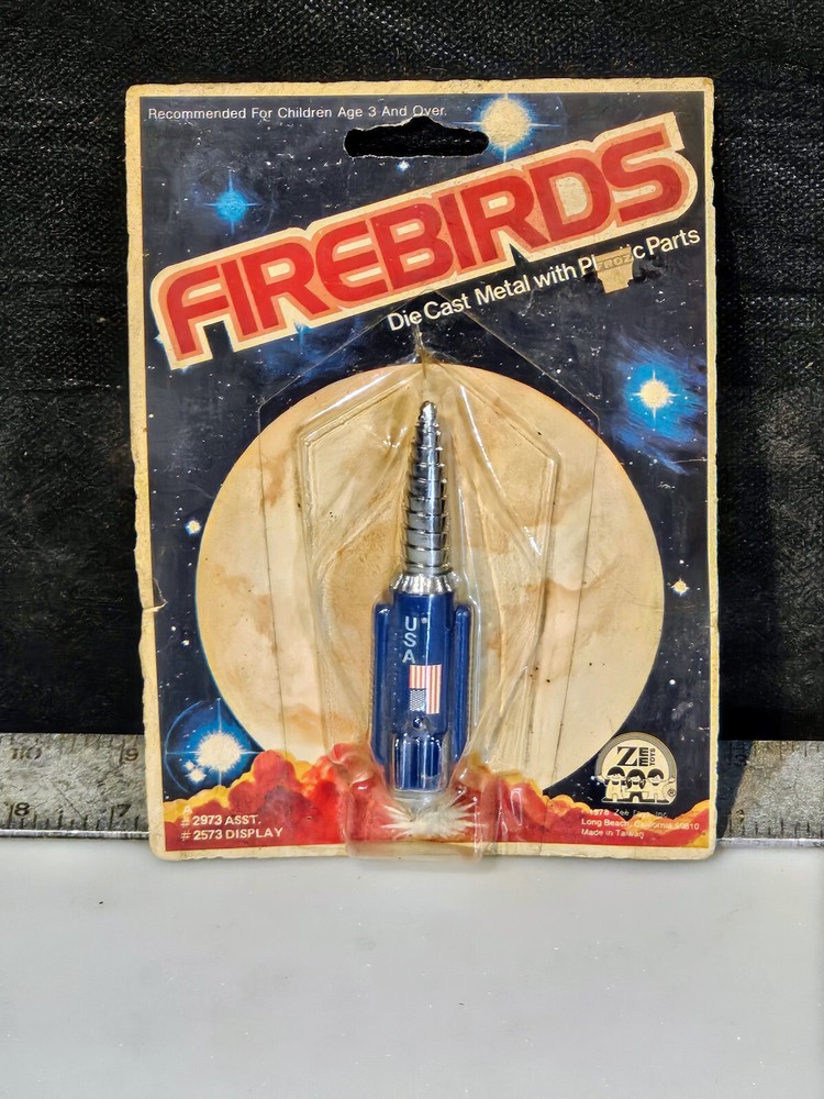 vintage firebirds space missile die cast model unopened in retail packaging