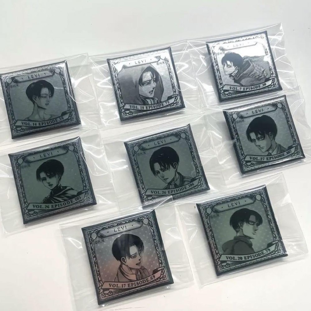 Attack On Titan Levi Anique Birthday Square Tin Badge
