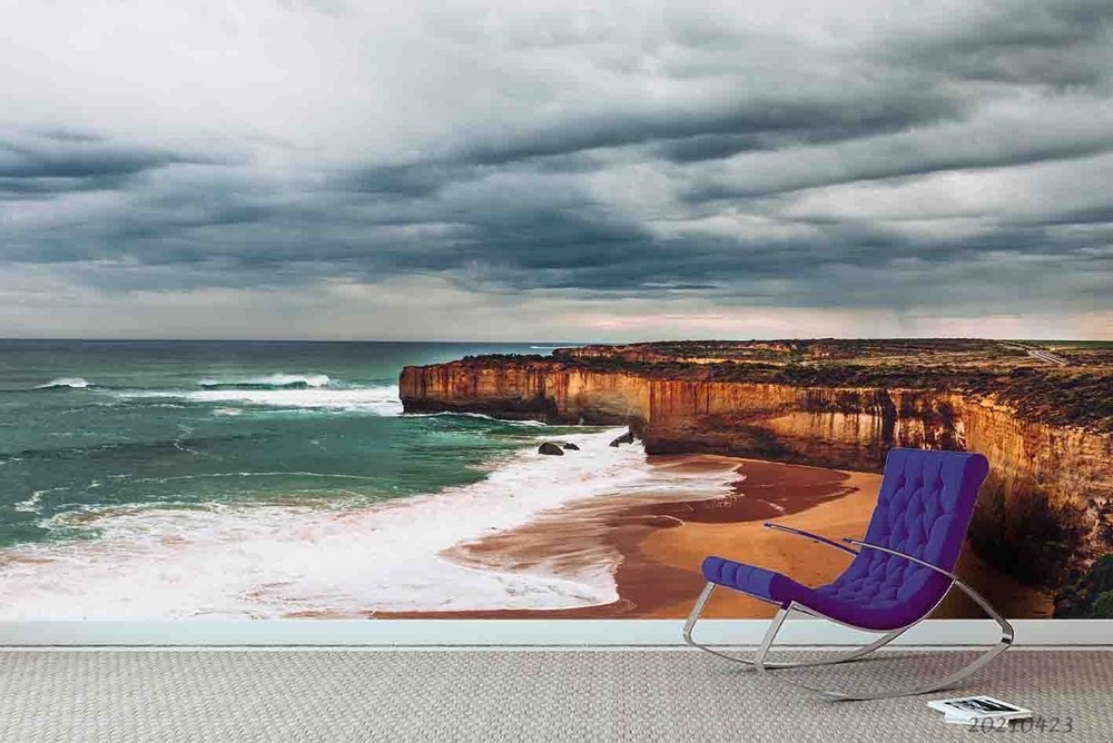 3D Sky Sea Coast Landscape Wall Murals Wallpaper Murals Wall Sticker