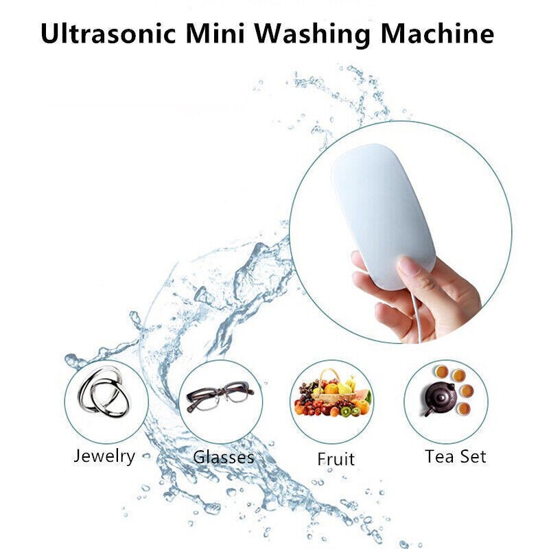 Portable USB Ultrasonic Mini Washing Machine for Travel Cleaning
