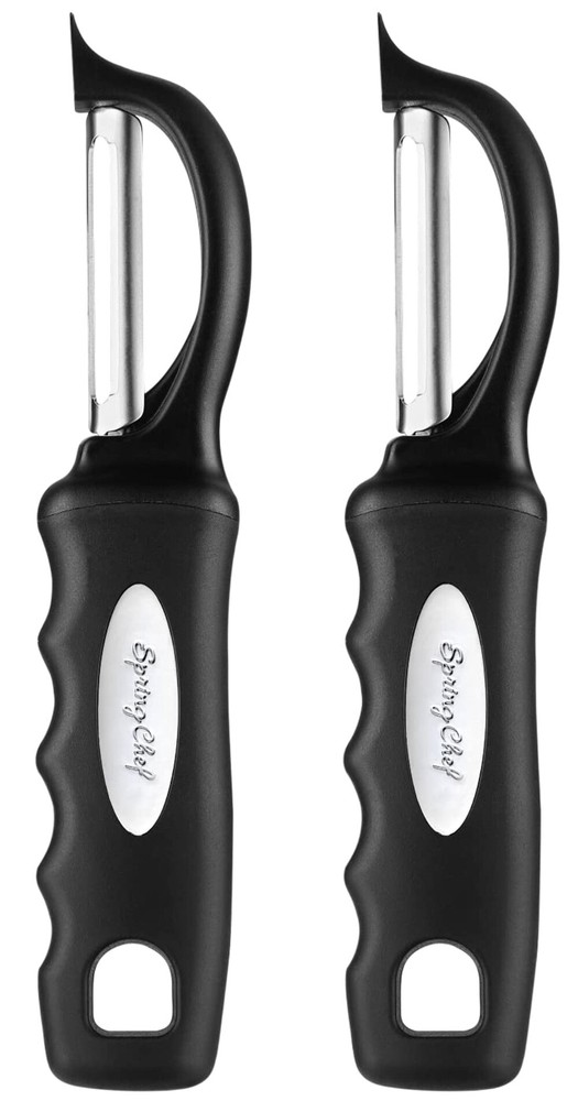 Spring Chef Premium Swivel Vegetable Peeler, Soft Grip Handle and Ultra Sharp St