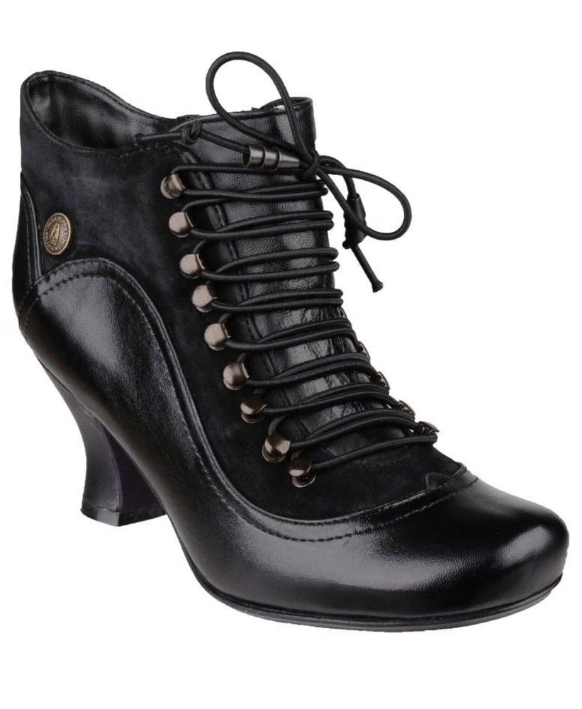 Hush Puppies Ankle Boots Womens Vivianna Victorian Style Heels Ladies Shoes. 6