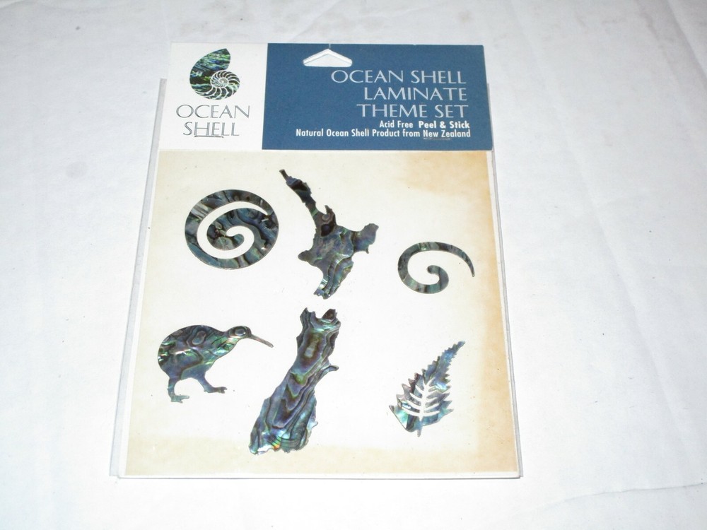 Ocean Shell Laminate Theme Set - Brand New Sealed 6 Peel & Stick Acid-Free Sheets