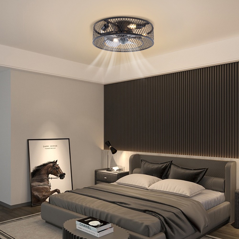 Modern Ceiling Fan with Light 3-Speed Timer Remote Anti-Rust Design