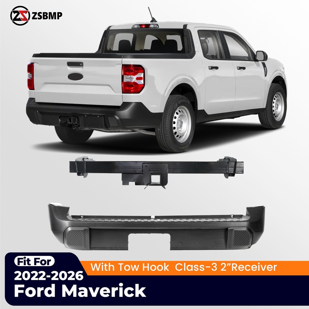 For 2022-2026 Ford Maverick Rear Bumper Cover Trailer Hitch Receiver w/o Sensors