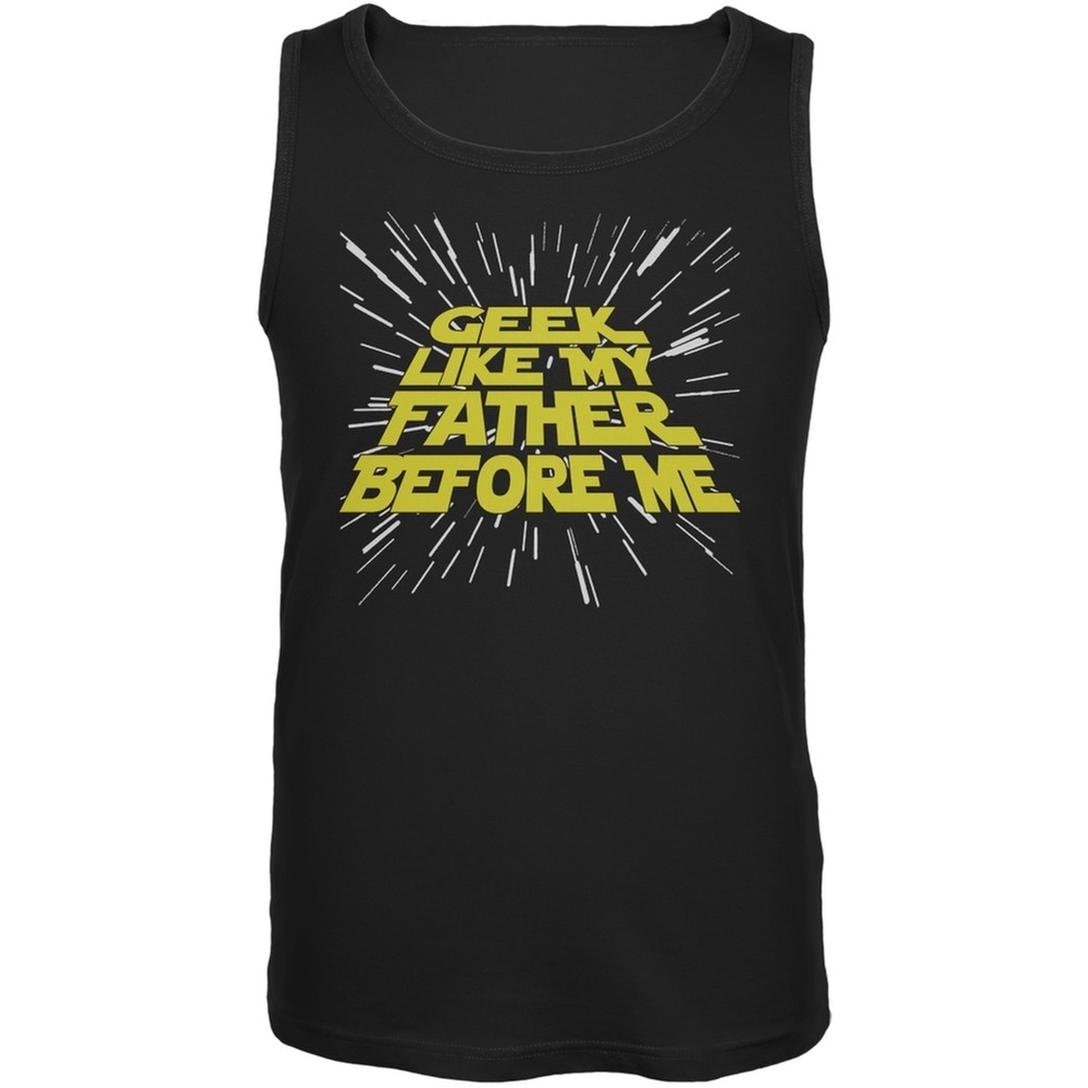 Geek Like My Father Black Adult Tank Top