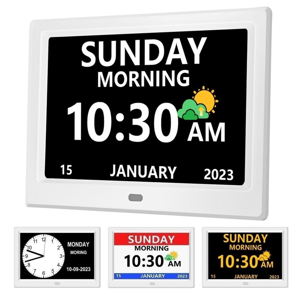10 Inch Large Display Digital Clock with Day and Date for Seniors