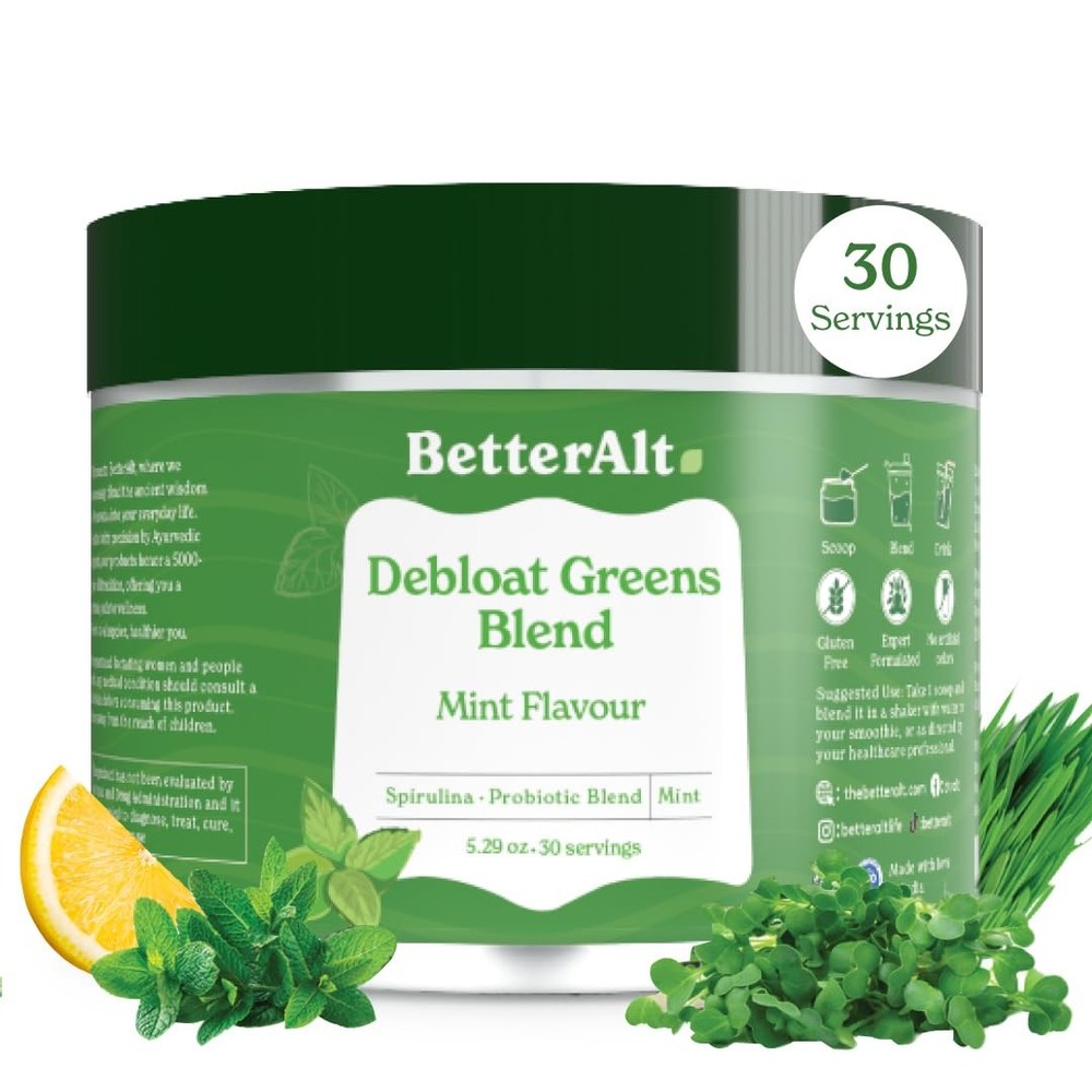 Better Alt Greens Powder for Detox & Debloat with 15 Super Greens Including Spirulina
