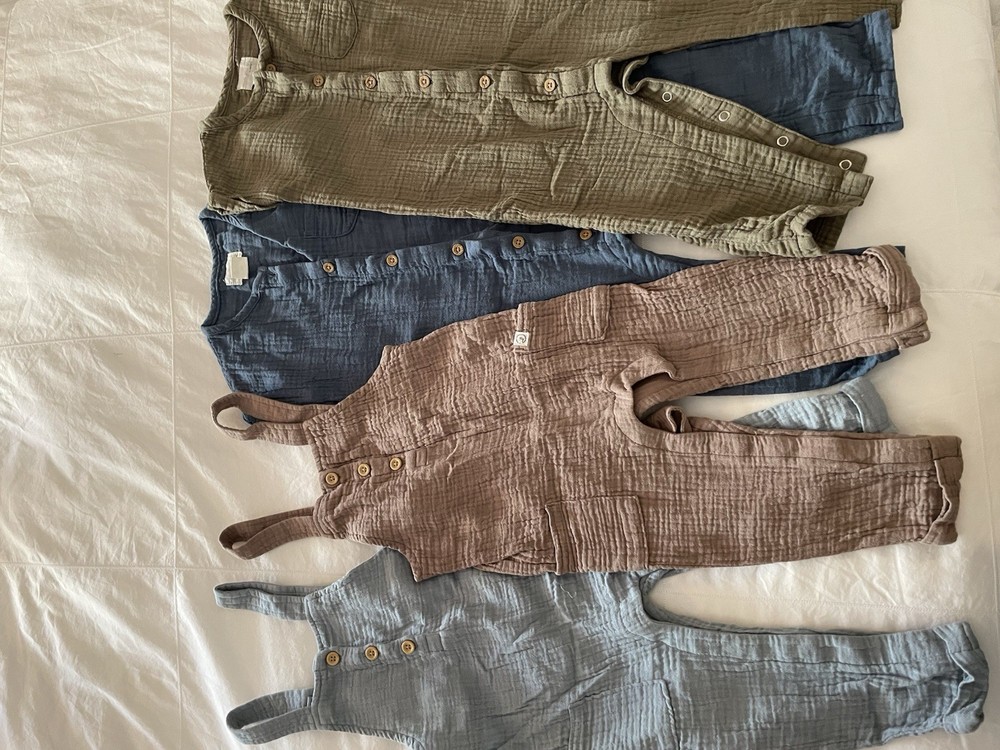 Little Planet 18 Month Overalls Baby Boy BUNDLE