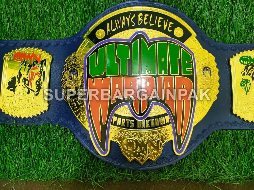 ULTIMATE WARRIOR WRESTLING CHAMPIONSHIP BELT PURPLE LEATHER  CUSTOM MADE 2mm