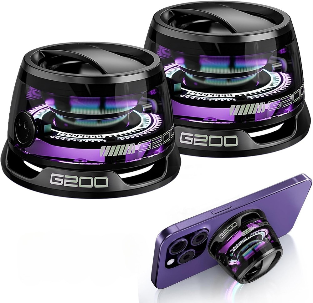 Magnetic Bluetooth Speaker G200 Mini 5.3 Sound with Phone Holder 2-Pack