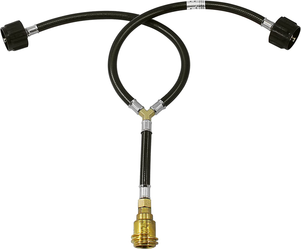 Propane Y Splitter Hose Converter Adapter Universal Propane Tank QCC1