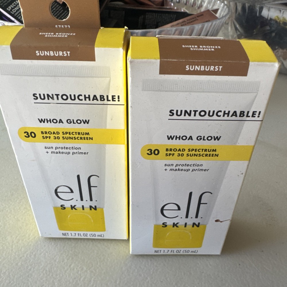 2x Elf Skin Suntouchable! Sheer Bronze SPF 30 Sunscreen Primer 11/2025