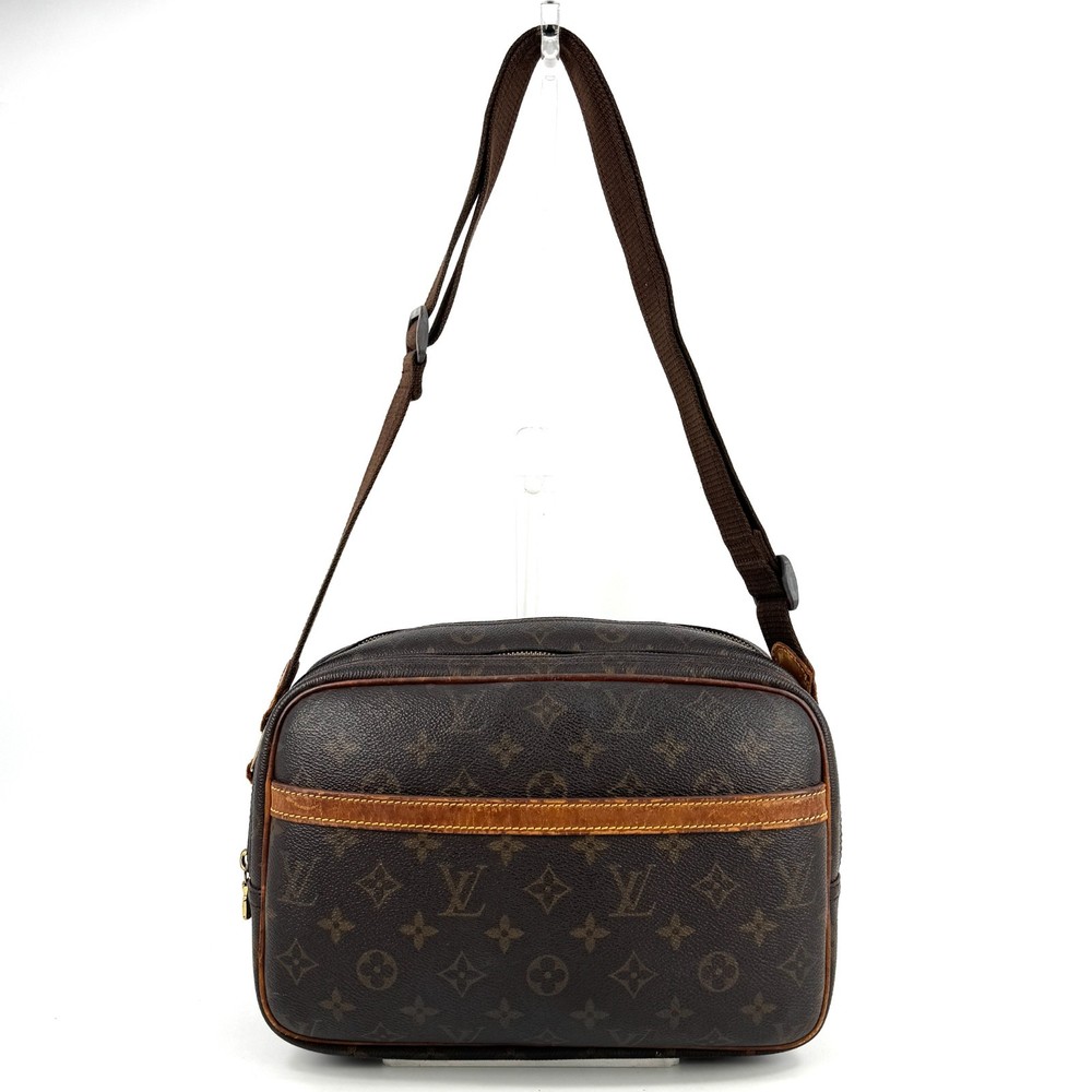 Louis Vuitton Reporter PM Shoulder Bag Monogram Canvas Brown M45254 Authentic