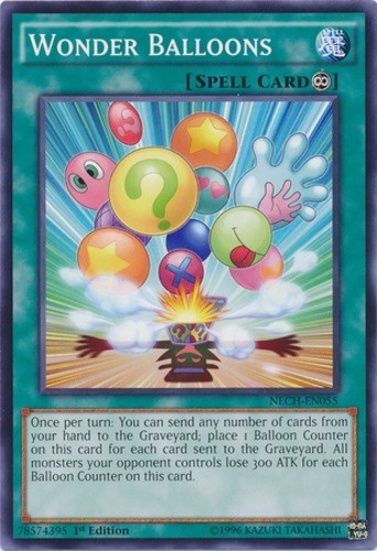 Wonder Balloons 1st Edition Near Mint Yugioh Common Card NECH-EN055