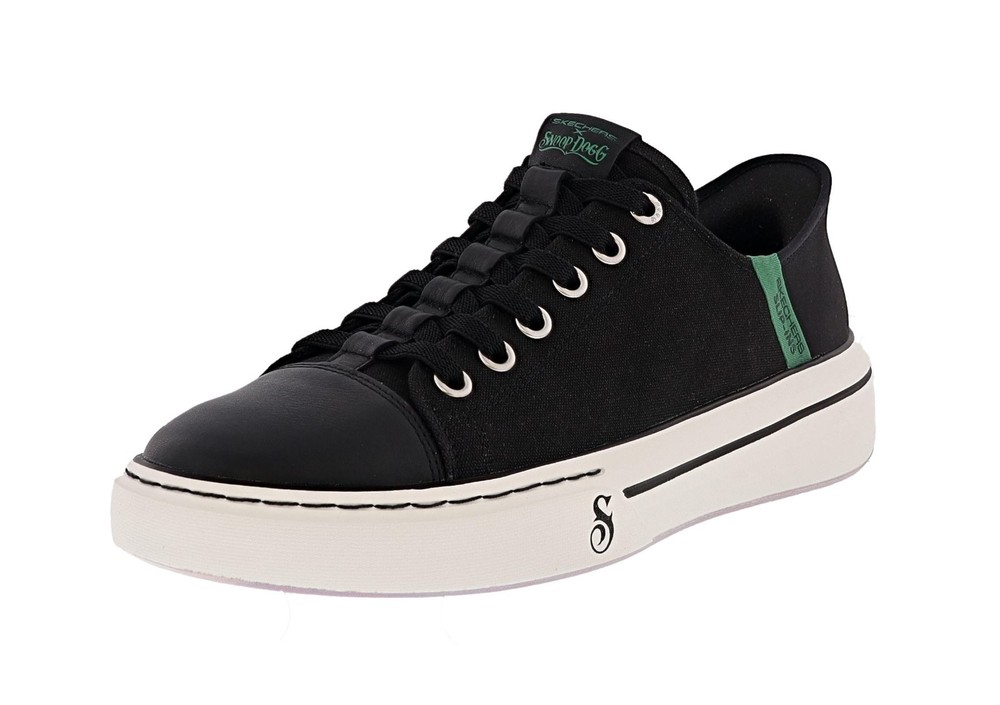 SKECHERS MEN'S SLIP-INS SNOOP DOGG: SNOOP ONE- LOW DOGG CANVAS 251030/BLK