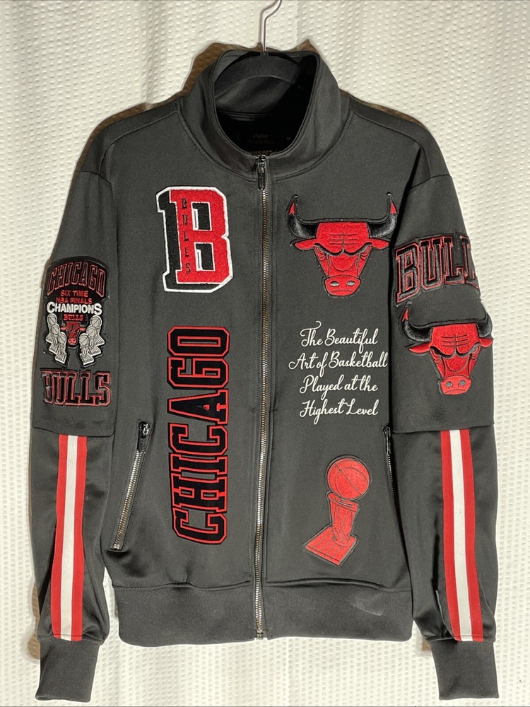 Pro Standard Luxury Athletic Collection Chicago Bulls Full Zip Letterman Jacket