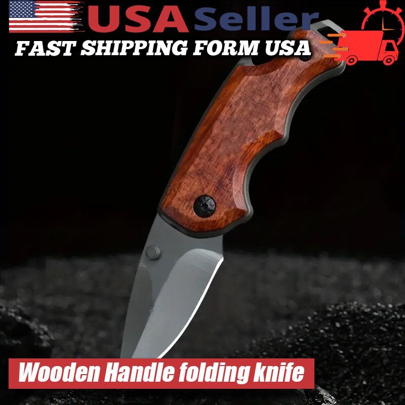 Stainless Steel Mini Pocket Folding Blade Knife Portable Tactical Keychain Knife