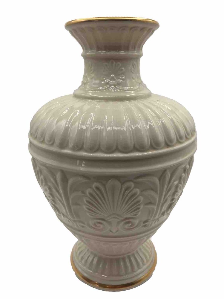 RARE Vintage 11+” LENOX Bone China ATHENIAN COLLECTION CREAM VASE Made in U.S.A.