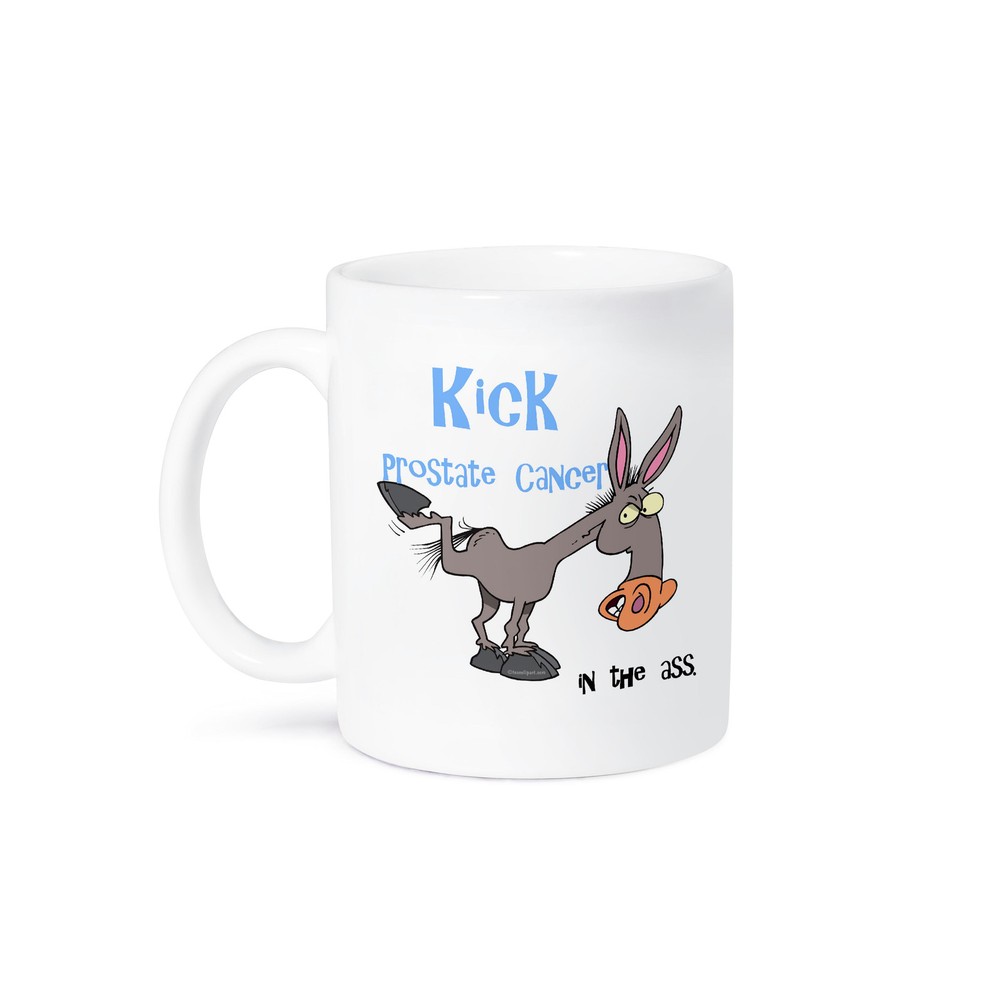 Kick Prostate Cancer Awareness Ribbon Design Mug by 3dRose