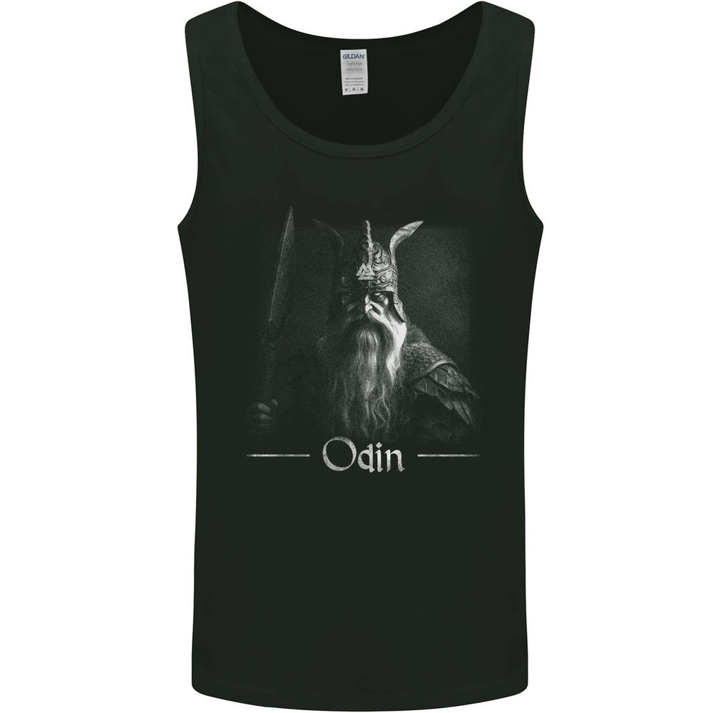 Odin With Valknut Symbol Viking Norse Warrior Mens Vest Tank Top