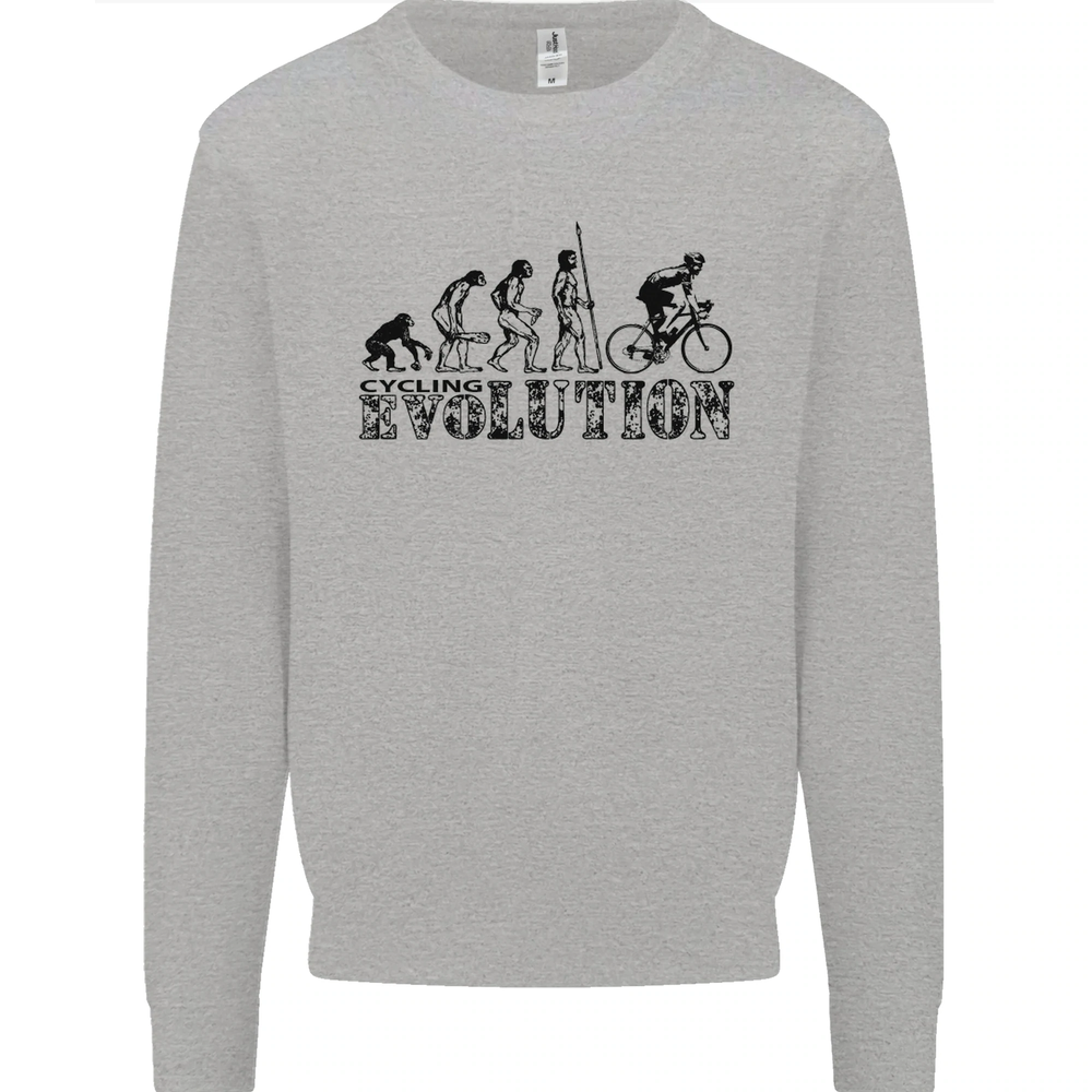Evolution of Cycling Cyclist Bicycle Funny Mens Sweatshirt Jumper