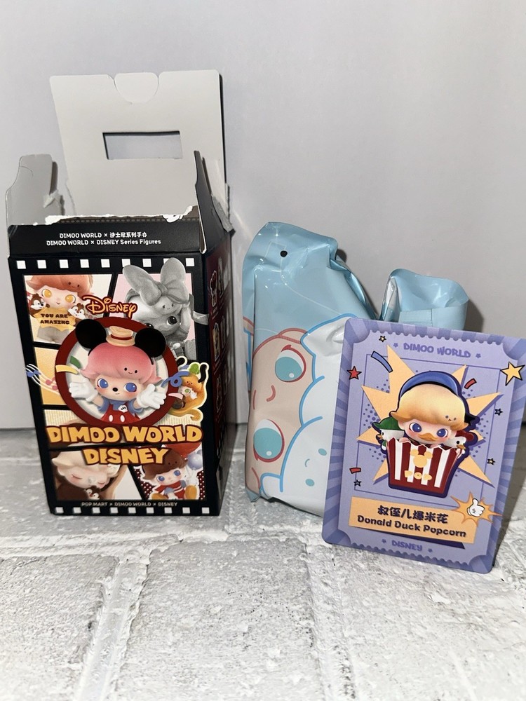 POP MART DIMOO WORLD DISNEY Figure (Donald Duck Popcorn) US SELLER AUTHENTIC NEW