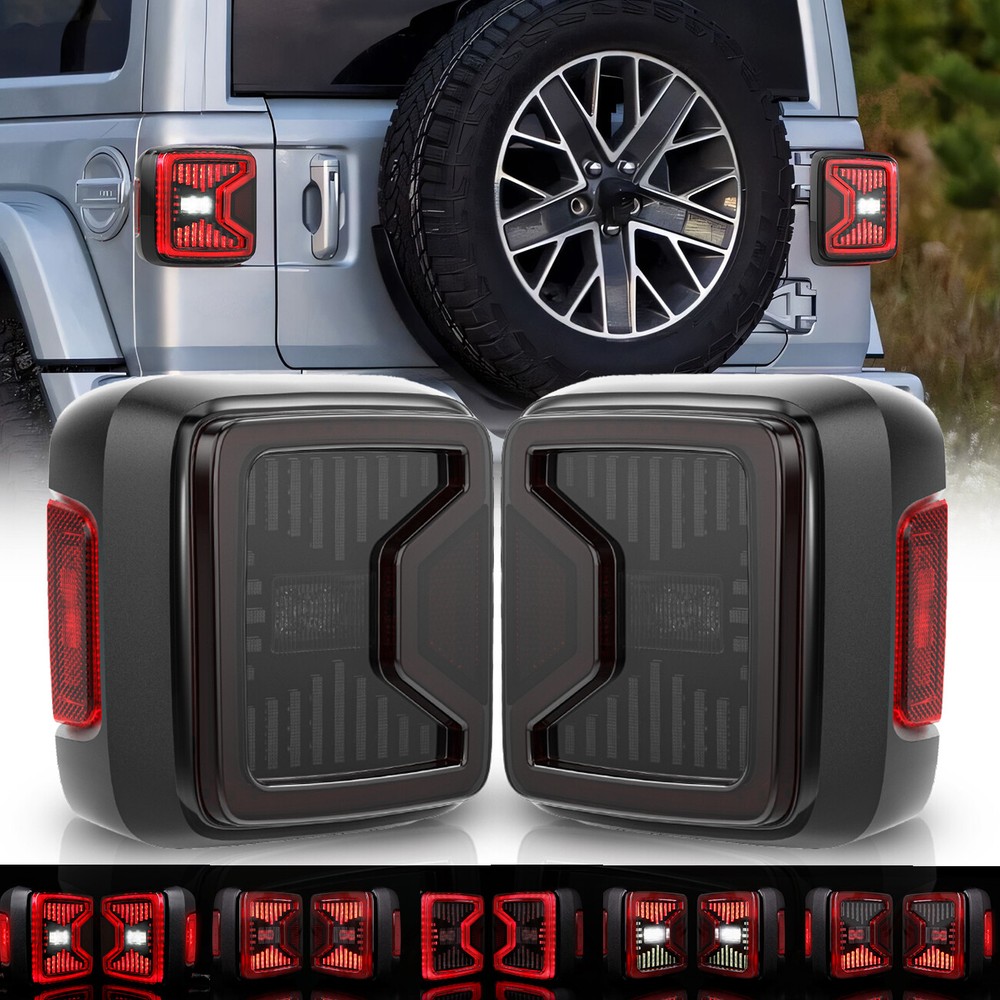 2018-2022 Jeep Wrangler JL LED Tail Lights with Brake & Turn Signals