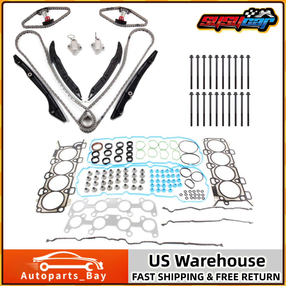 Timing Chain Kit Head Gaskets M11 Bolts For 2011-2014 Ford F-150 Mustang 5.0L V8
