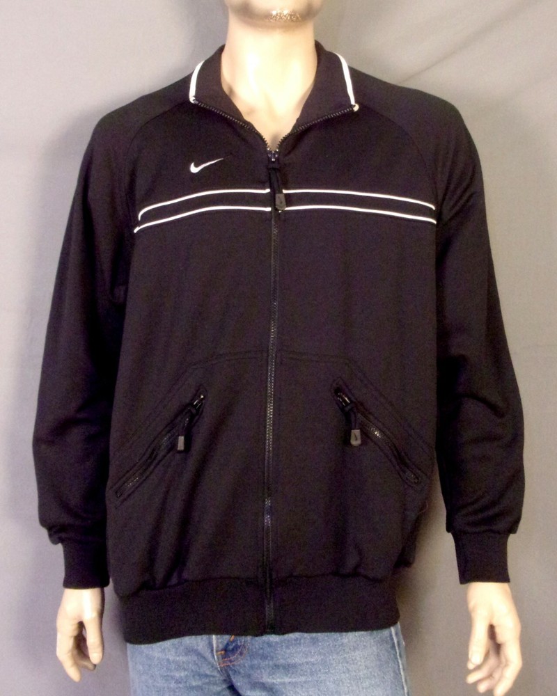 vintage 90s 00s Y2K Nike Full Zip Track Jacket Team Nike Tiny Swoosh Center L