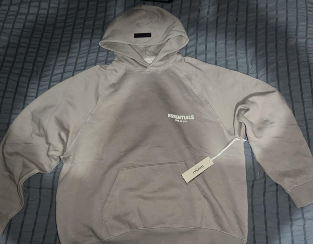 Men's Desert Taupe Hoodie - Essential Comfort in Size L