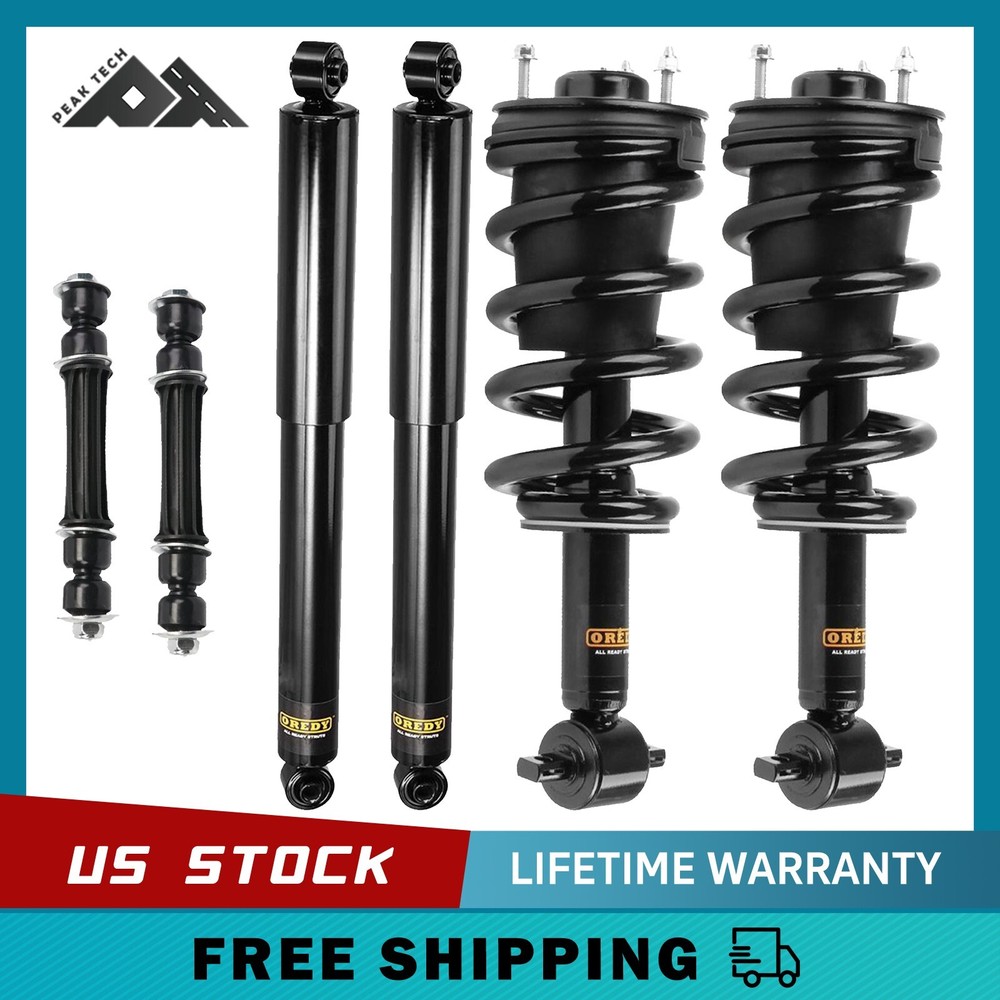 6PC Front Struts & Sway Bars + Rear Shocksfor 2007 - 2013 Silverado Sierra 1500