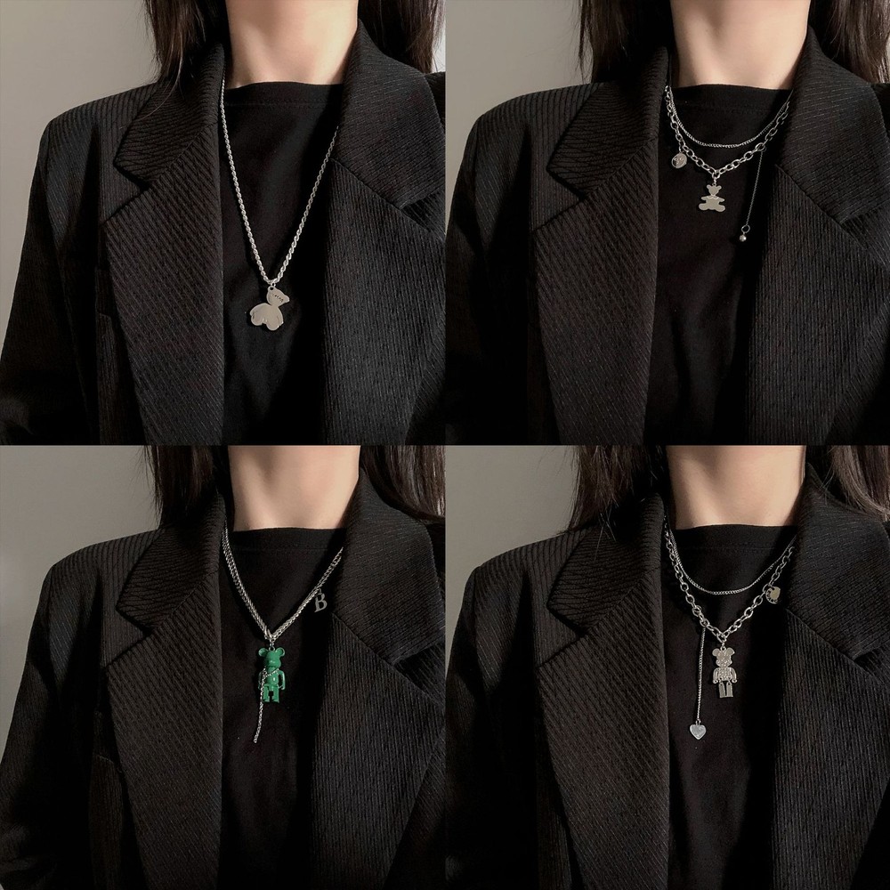 Teddy Bear Pendant Necklaces and Chains for Stylish Layering