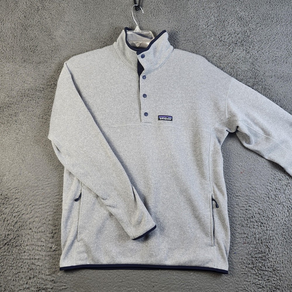 Patagonia Better Sweater Pullover Mens Large Gray 1/4 Snap Fleece Sweatshirt