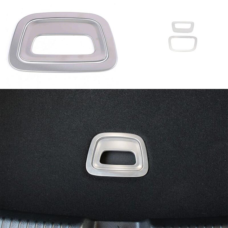 Silver Steel Rear Trunk Handle Cover Trim 2PCS For Benz C-Class W206 2022-2023