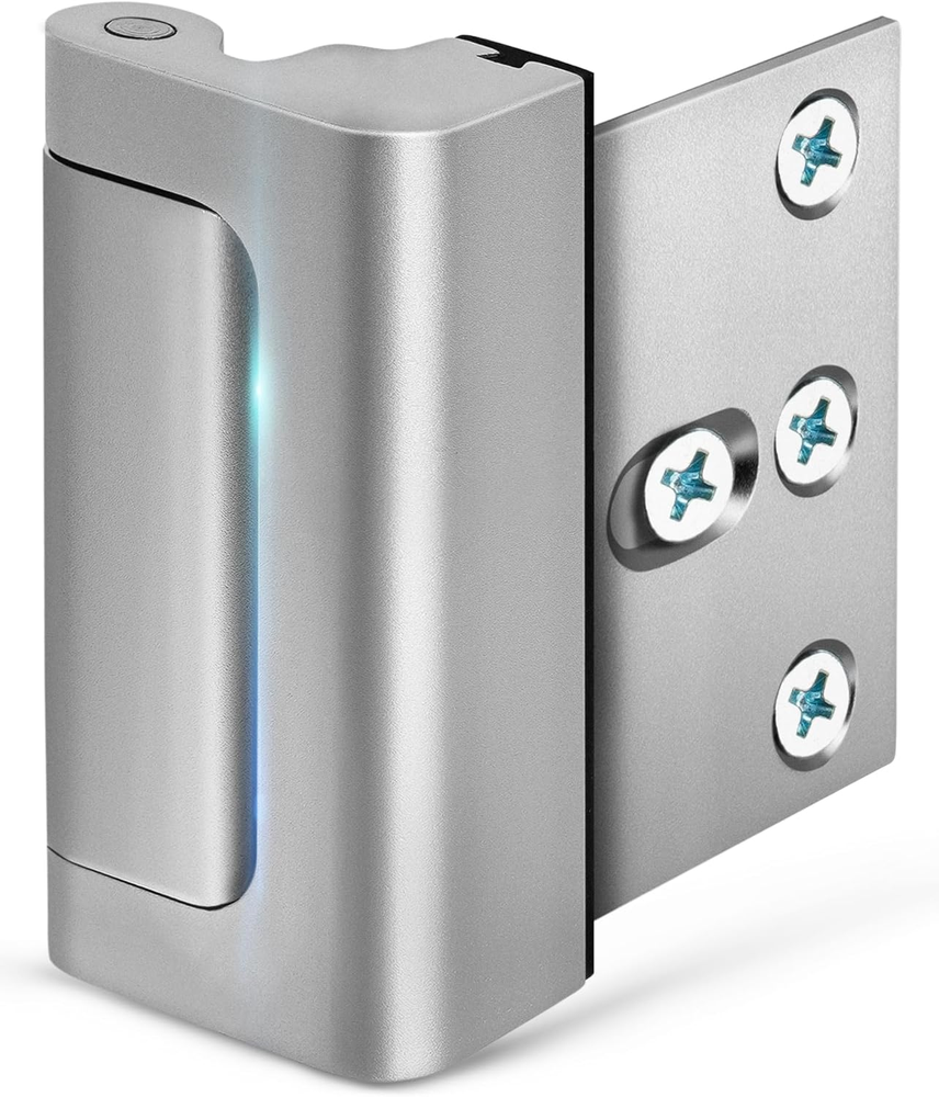 Childproof Home Security Door Reinforcement Lock with 8 Screws and 3 Latches