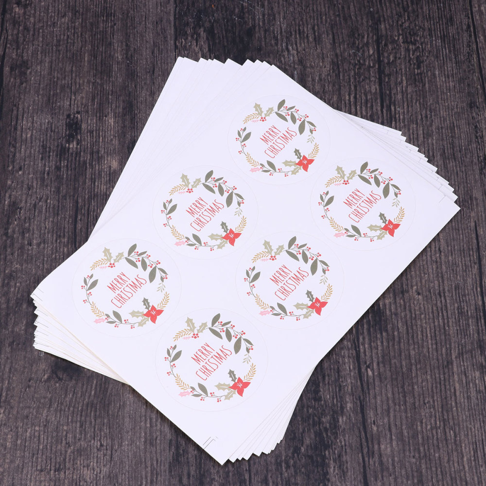 10 Personalized Christmas Envelope Stickers and Gift Tags Sheets