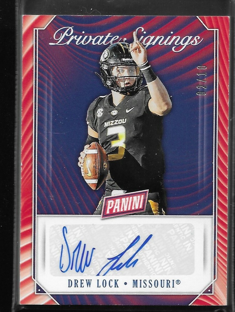 2019 Panini Private Signings Cyber Monday Drew Lock Autograph 02/10-image
