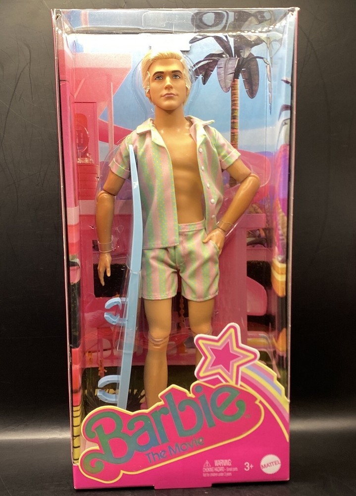 Barbie La Película Ken Muñeca Surf Set Playa Look con Tabla de Surf NUEVO EN CAJA