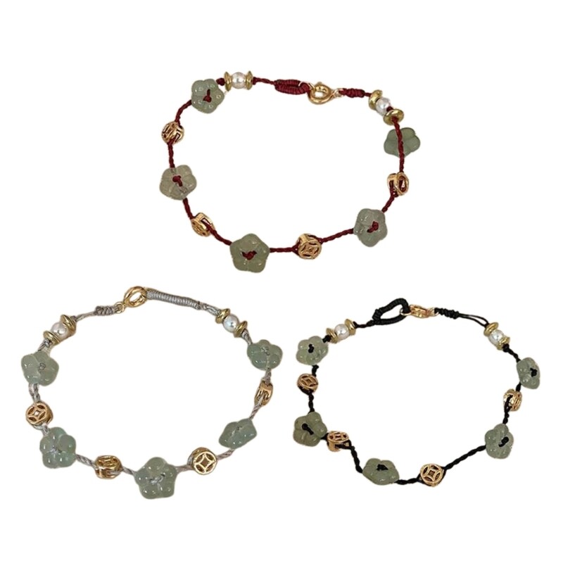 Simple Resin Flower Charm Adjustable Statement Jewelry Wristband