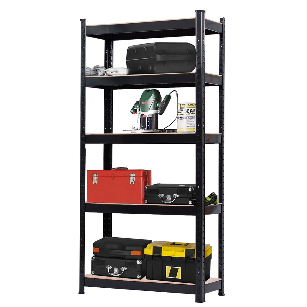 5-Tier Heavy Duty Metal Shelving Rack 150x70x30cm Garage Storage Unit