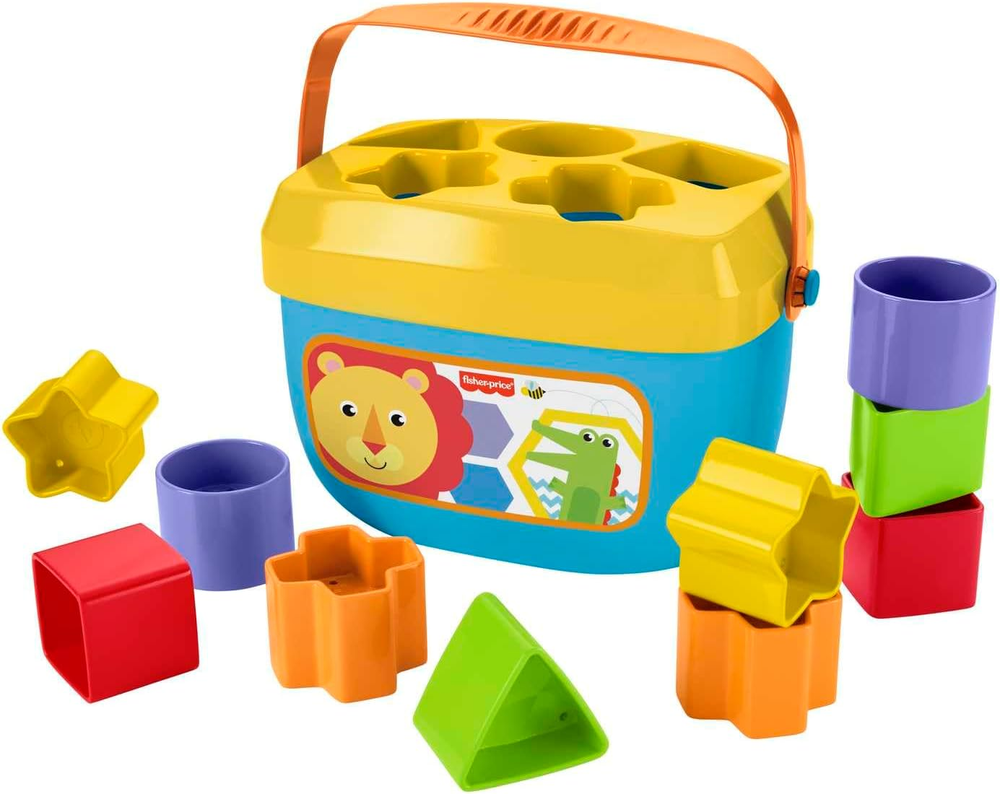 Stacking Toy Baby's First Blocks Set of 10 Shapes for Sorting Play for Infants A