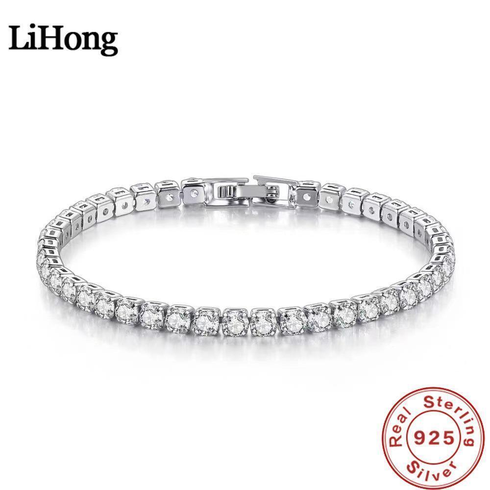 Moissanite Tennis Bracelet for Women in 925 Sterling Silver Wedding Jewelry