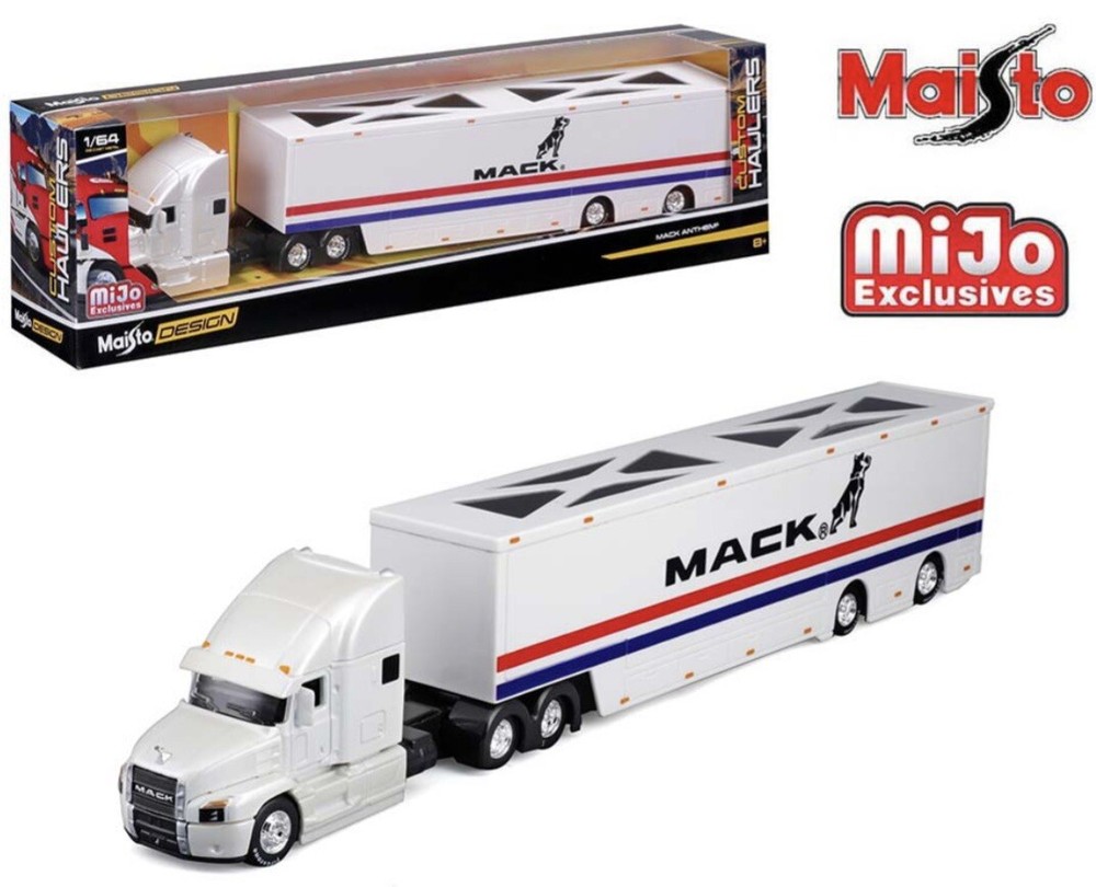 MAISTO DESIGN HIMNO MACK TRANSPORTADOR CERRADO TRANSPORTADORES PERSONALIZADOS HOBBY 1:64